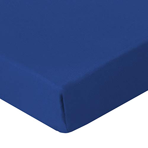 Biloban Soft Microfiber Fitted Crib Sheets 2-Pack - Grey & Navy (52" x 28")