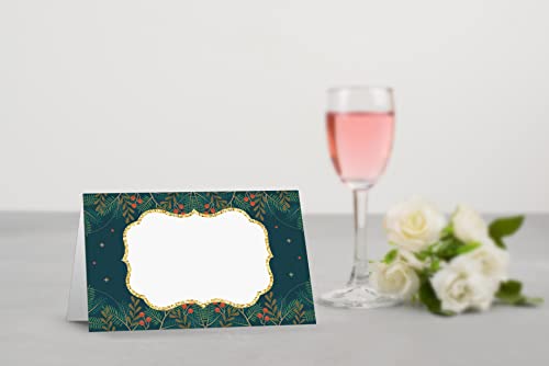Christmas Tent Style Place Cards Pack of 25 - Holiday Table Decorations