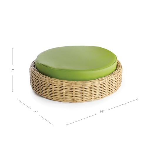 Washable Synthetic Rattan Poufs for Kids - Set of 4