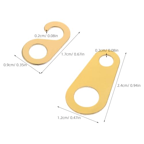 8pcs Brass Grandfather Clock Chain Hooks - Mechanical Clock Repair Parts
