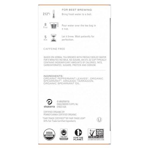 TAZO Refresh Mint Herbal Tea Bags, Caffeine Free, 96 Total Tea Bags (16ct - Pack of 6)