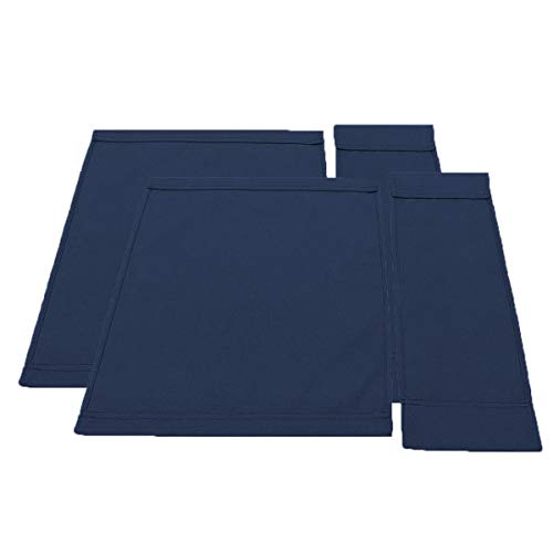 2-Piece Director Chair Replacement Canvas Set, Navy Blue Fabric