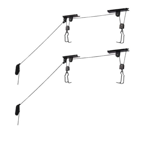 Bicycle Ceiling Hoist 2-Pack 100 lb Capacity Garage Storage Lift