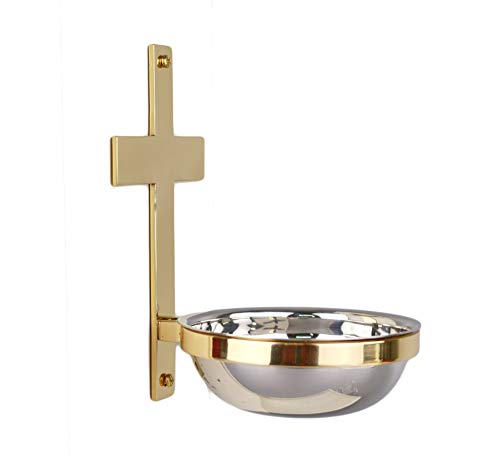 Wall Mounted Holy Water Font Basin - Religious Decorative Vessel