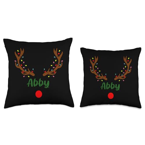Custom Name Christmas Family Pajama Throw Pillow 18x18 - Holiday Decor