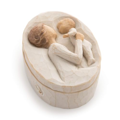 Hand-Painted Keepsake Box with Sentiment for Jewelry & Treasures