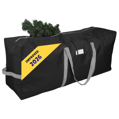 Heavy Duty Christmas Tree Storage Bag for 9 Ft Trees 65 Inch Black