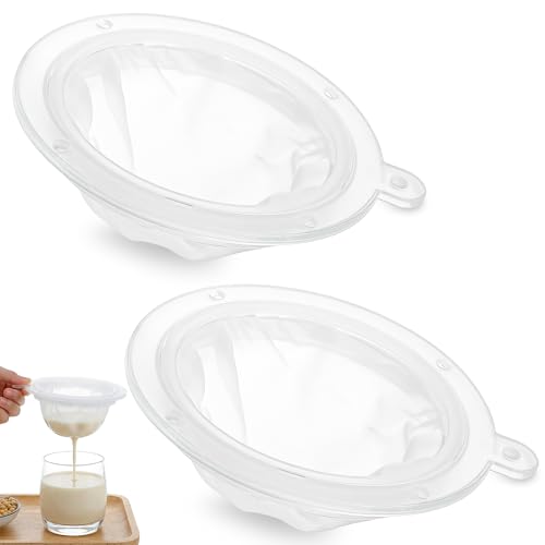Elegaperma Ultra Fine Mesh Strainer Set for Coffee, Juice & Liquids - 100 & 300 Mesh, 5 Inch Filter Funnels