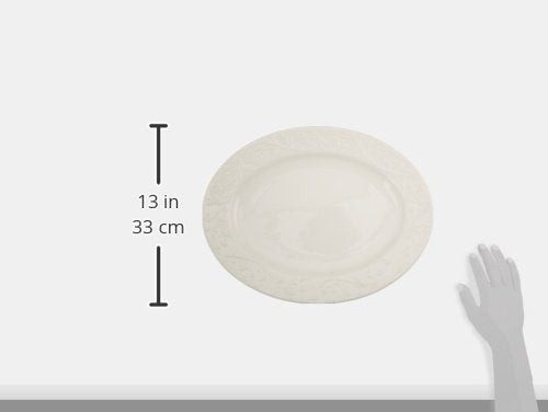 Lenox Opal Innocence 16" Oval Porcelain Serving Platter – Carved White