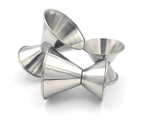 Metal Magery Stainless Steel Double Jiggers Set for Cocktails - 3 Sizes