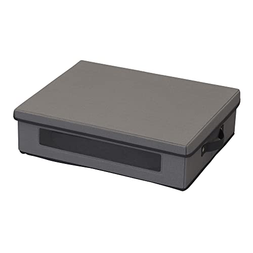 Hard-Sided Platter Storage Chest with Window, 15" x 19" x 5"