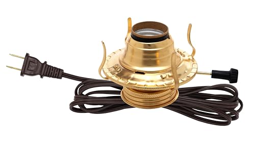 Electric Oil Lamp Conversion Kit with #2 Burner, Pre-Wired Lamp Socket