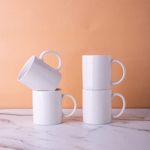 Off White GBhome 12 oz Ceramic Coffee Mug Set of 12 - Durable & Microwave Safe