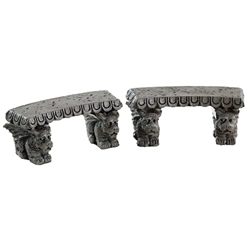 Gargoyle Stone Bench Miniature Decorative Figurine