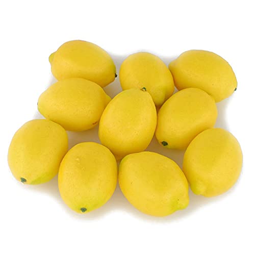 20Pcs Yellow Artificial Lemon Decor for Home & Party