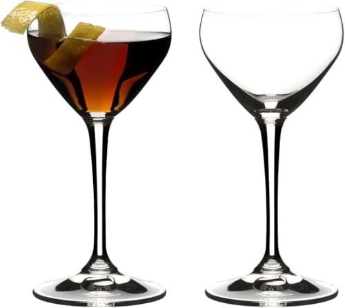 Riedel Nick & Nora Cocktail Glass Set - 4oz Old-Fashioned & Martini Glasses, Pack of 2