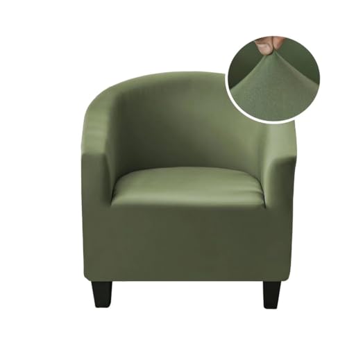 Stretch Green Barrel Club Chair Cover - Soft & Washable Tub Slipcover
