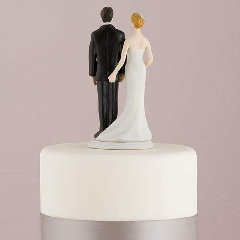 WEDDINGSTAR The Love Pinch Bridal Couple Funny Wedding Porcelain Figurine Cake Topper