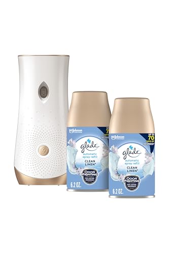 Automatic Air Freshener Spray Kit with Holder and Refill, Clean Linen, 6.2 oz