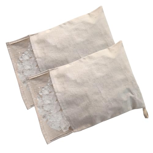 Careyoungs Canvas Ice Crushing Bag for Chilled Cocktails - 9.5 x 13.8 Inches, Set of 2