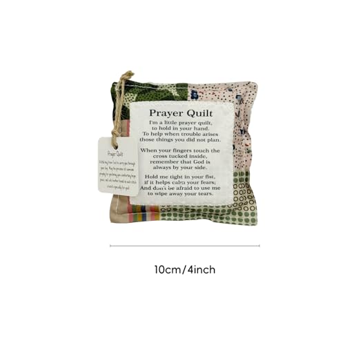 Handmade Mini Prayer Quilt Set | Vintage Pocket Christian Quilts - 6 PCS