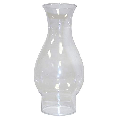 Replacement Clear Glass Flaretop Oil Lamp Chimney - 8.5" Tall, 3" Fitter