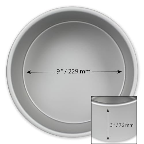 PME Professional Aluminum Baking Pan Round 9 x 3