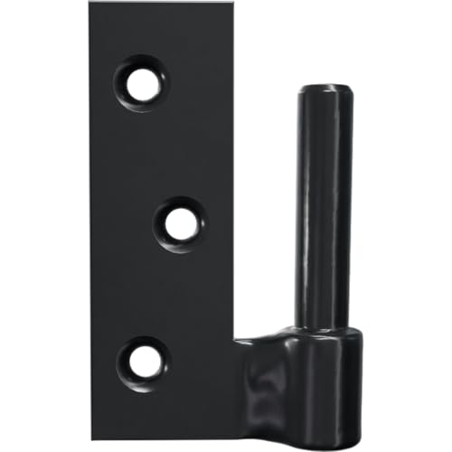 304 Stainless Steel Jamb Pintel 1/2-Inch Offset, Black Powder Coated (Pair)