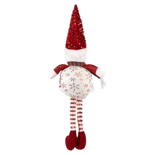Red Snowman Christmas Stuffed Sitting Santa Reindeer Plush Decoration Gift