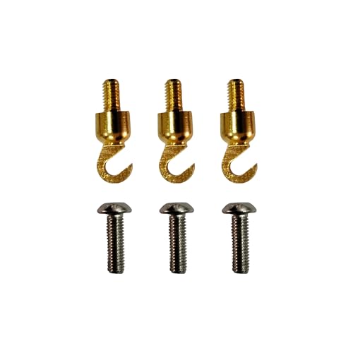 Grandfather Clock Weight Shell Hooks, 5mm Threaded, Set of 3