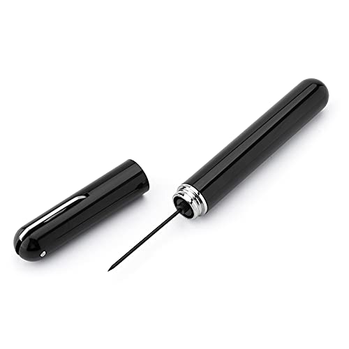 IPEROT Black Air Pressure Wine Bottle Opener with Foil Cutter - Effortless Cork Removal