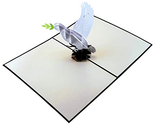 Peace on Earth 3D Pop-Up Christmas Card - Holy Dove Holiday Greeting