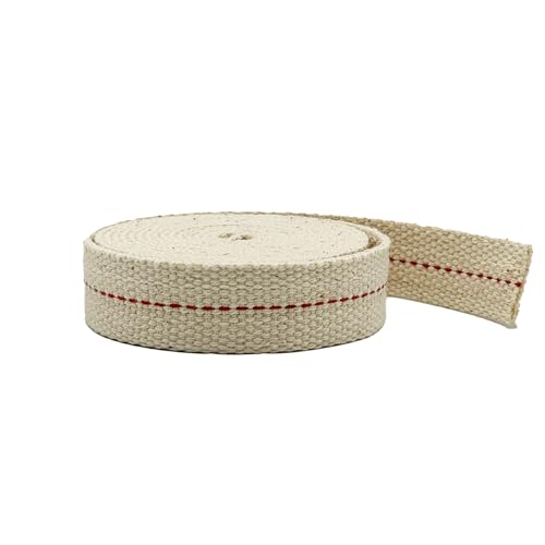 3/4" Cotton Oil Lamp Wick - 6 Foot Roll for Lanterns & Hurricane Lamps