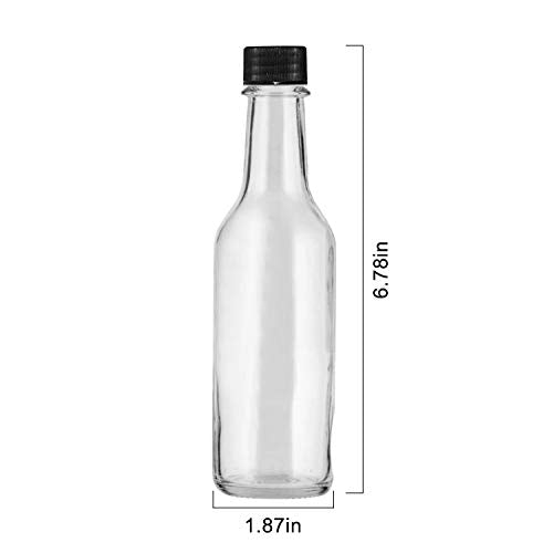 35 Pack 5oz Hot Sauce Bottles with Lids and Shrink Capsules