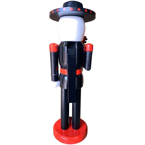 14-Inch Day of the Dead Nutcracker - Handpainted Mexican Holiday Decor