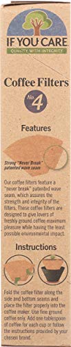 #4 Cone Unbleached Coffee Filters - Compostable Chlorine Free 100 Pack