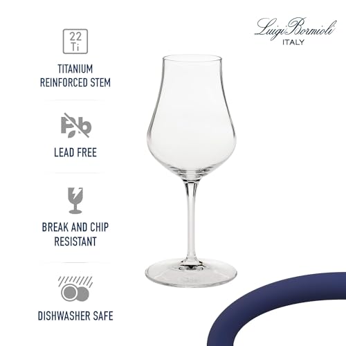 Luigi Bormioli Vinoteque Snifter Glasses Set of 6, 5.75 Oz Clear Wine Glasses for Spirits