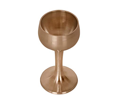Handcrafted Bronze Sake Cup - Ayurveda Kansa Glass Tumbler for Barware, 4 Inches