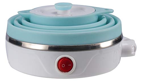 Collapsible Travel Electric Kettle, 600ml Portable Silicone Water Boiler