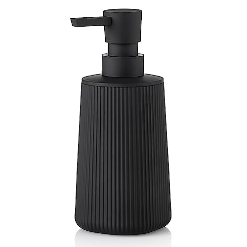 YAUKPH Matte Black Small Soap Dispenser for Bathroom and Kitchen