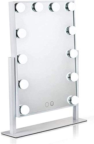 Hollywood Lighted Vanity Mirror with Dimmable LED Bulbs and Touch Control