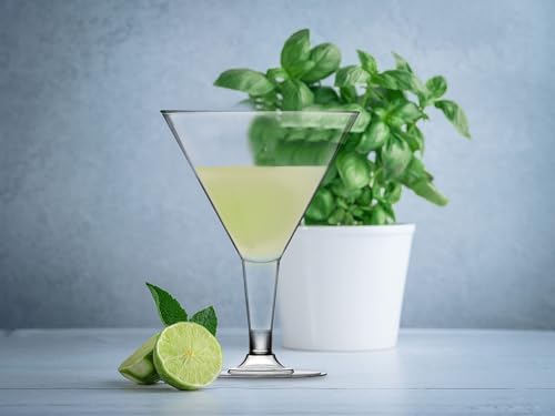 24 Pack BPA-Free Plastic Martini Glasses 7 oz – Shatter-Resistant Party Cups