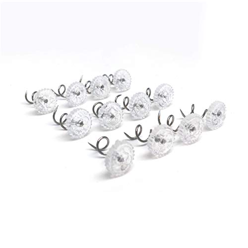 Bed Skirt Pins - Spiral Push Pins for Secure Dust Ruffle Hold, Set of 12