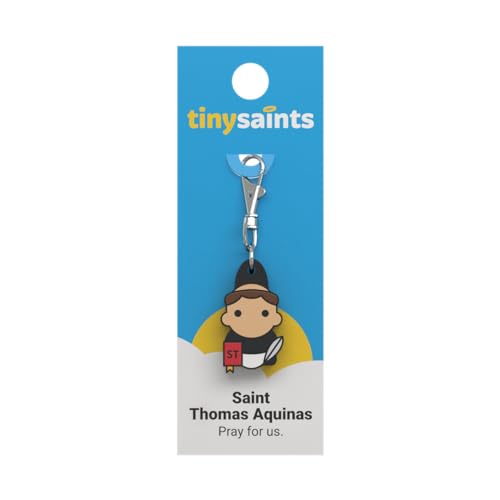 Saint Thomas Aquinas Religious Charm Figurine for Kids
