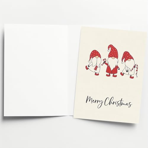 RichJYX Christmas-15 Cards with Envelopes – 8x5.3 in Blank Inside Greeting Cards