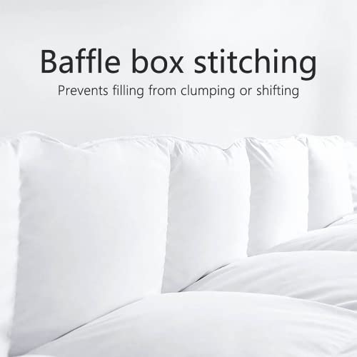 White Queen Comforter - All-Season Down Alternative Duvet Insert (90x90")
