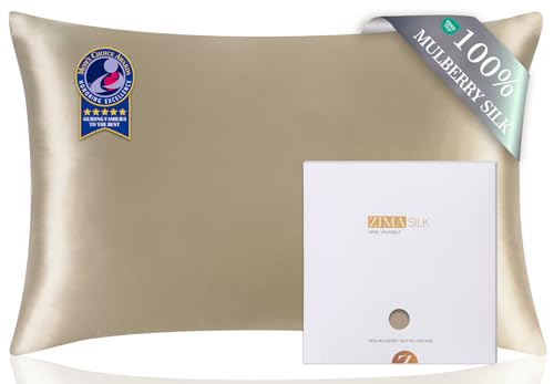 ZIMASILK 100% Pure Mulberry Silk Pillowcase for Hair & Skin - Queen