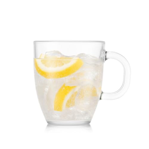 Bodum 12oz Bistro Glass Coffee Mug Set of 2 - Tempered, Clear, Dishwasher Safe