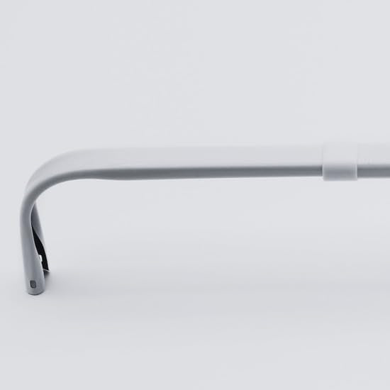 Heavy Duty Adjustable Curtain Rod, 48-84 Inch White Iron Window Hardware