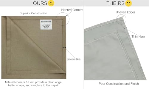 12-Piece Cotton Cloth Napkin Set, 17x17 Inch Reusable Printed Table Linens